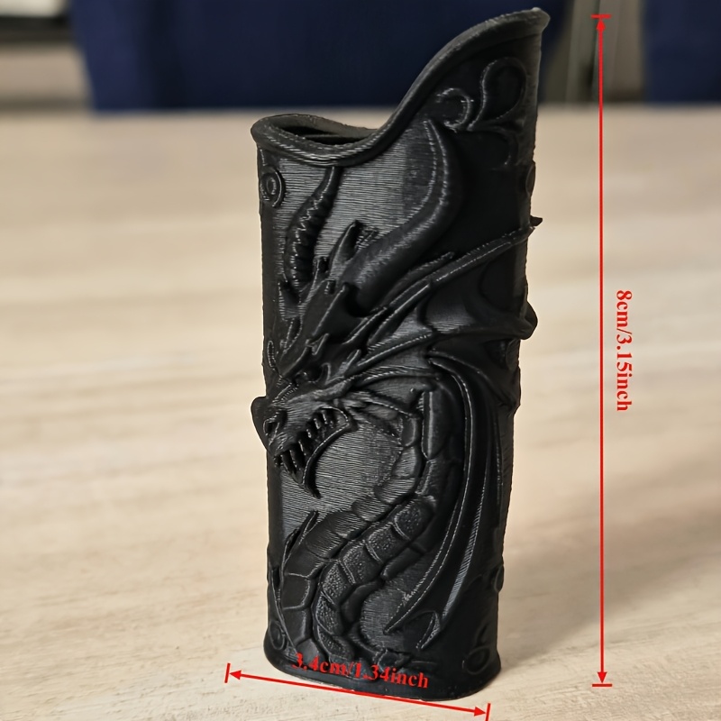 حافظة ولاعة بتصميم تنين مزخرف  - مراجعة 3D Printing Dragon وسعره