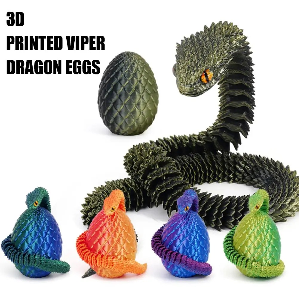 بيضة تنين ثعبانية ثلاثية الأبع - مراجعة 3D Printing Dragon وسعره