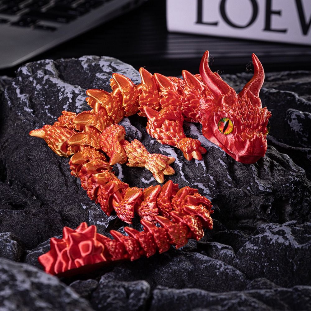 تنين صيني مطبوع ثلاثي الأبعاد  - مراجعة 3D Printing Dragon وسعره