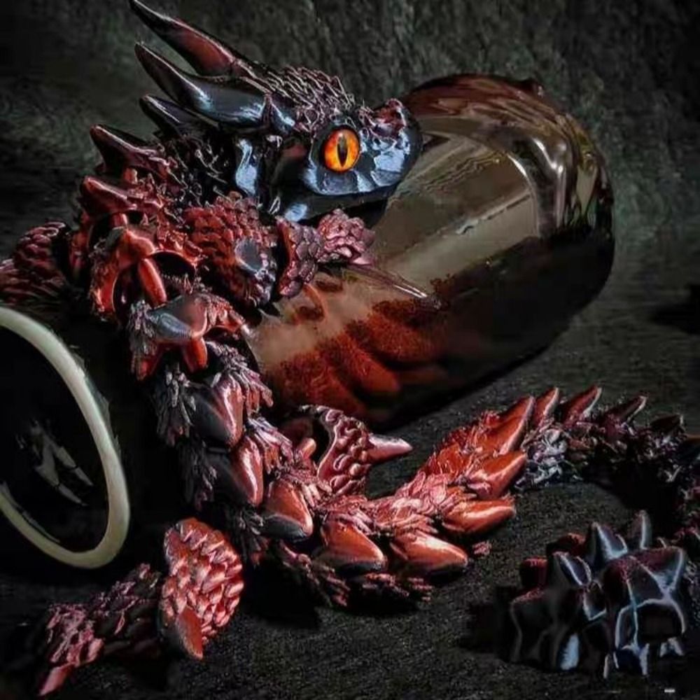 تنين صيني مطبوع ثلاثي الأبعاد  - مراجعة 3D Printing Dragon وسعره